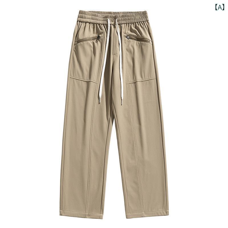 パンツ 男性用 春秋 登山 ワークパンツ 防水 透湿性 大きいサイズ ゆったり ストレート ロングパンツ