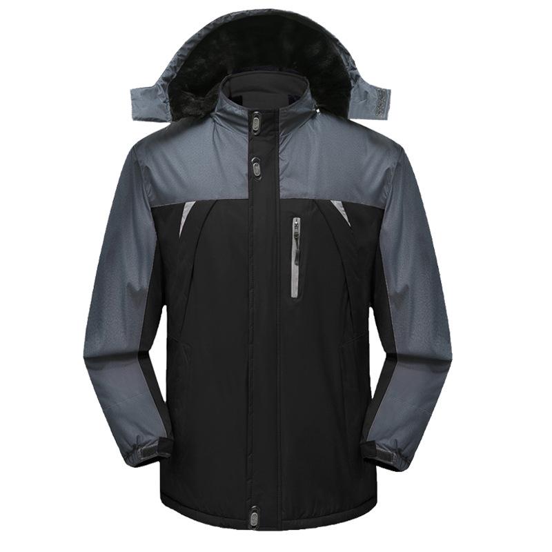 裤子 - マウンテンパーカー 男性用 裏起毛 厚手 防寒着 ワークウェア ブルゾン ロゴプリント