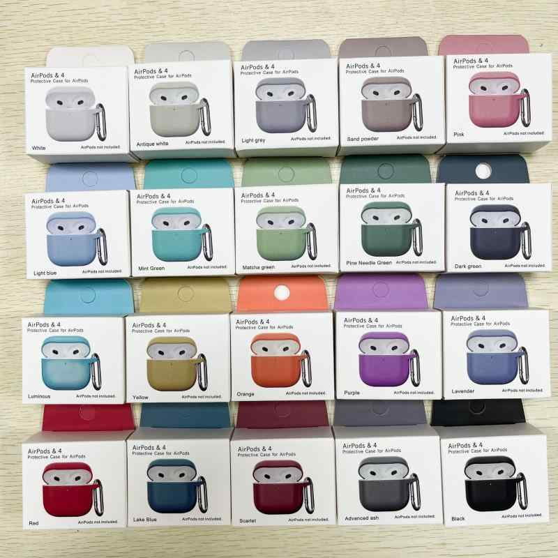 AirPods ケース カバー 4 シリコン 2mm 厚型 一体型 衝撃吸収 保護 傷防止