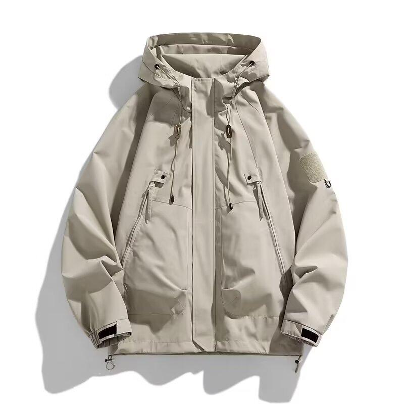 Rakuten - マウンテンパーカー メンズ 春秋 ブルゾン ジャンパー フード付き 防風 防水 登山 ウェア アウター カジュアル 作業着 アウトドア ゆったり