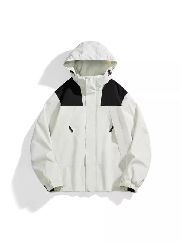 マウンテンパーカー カップル 春秋 リラックスフィット フード付き アウトドア 登山服 学生 ジャケット 男性用