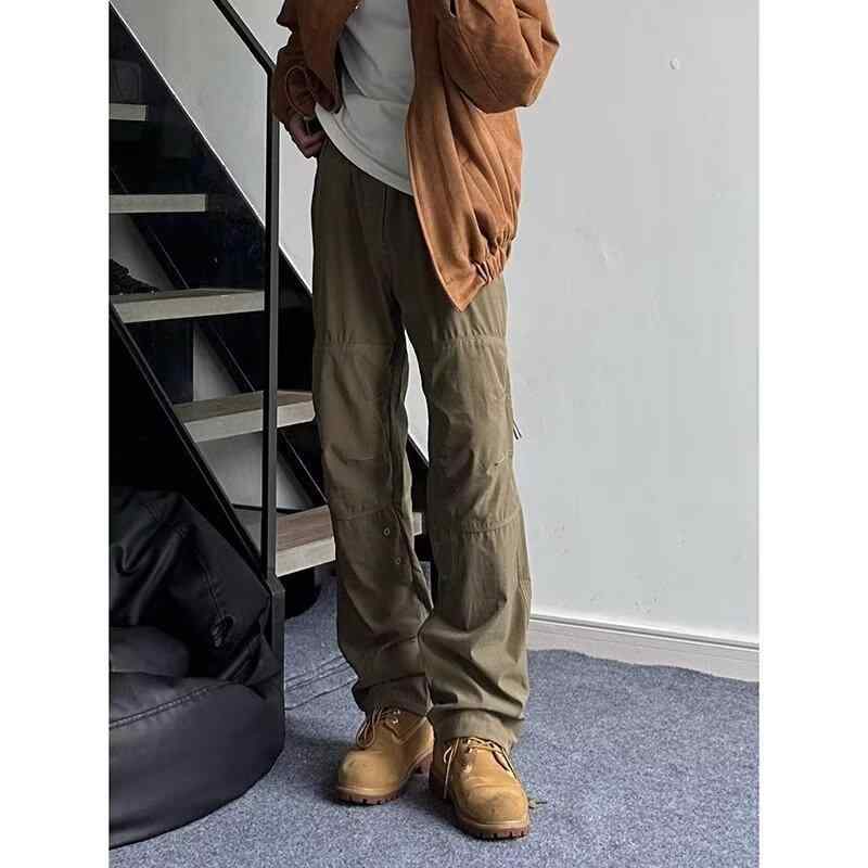パンツ 男性用 カーキ 防水 耐摩耗性 速乾性 カーゴパンツ アウトドア 登山 ハイキング