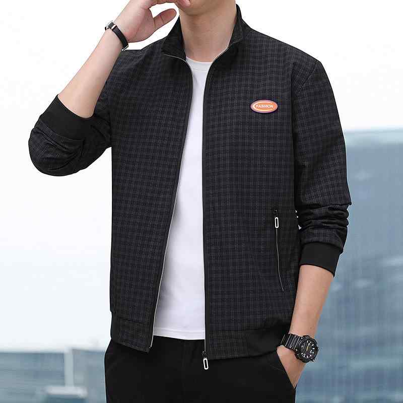 ジャケット 男性用 ブルゾン ミドル丈 ライトアウター カジュアル スタンドカラー 秋冬 シンプル 羽織り 普段使い