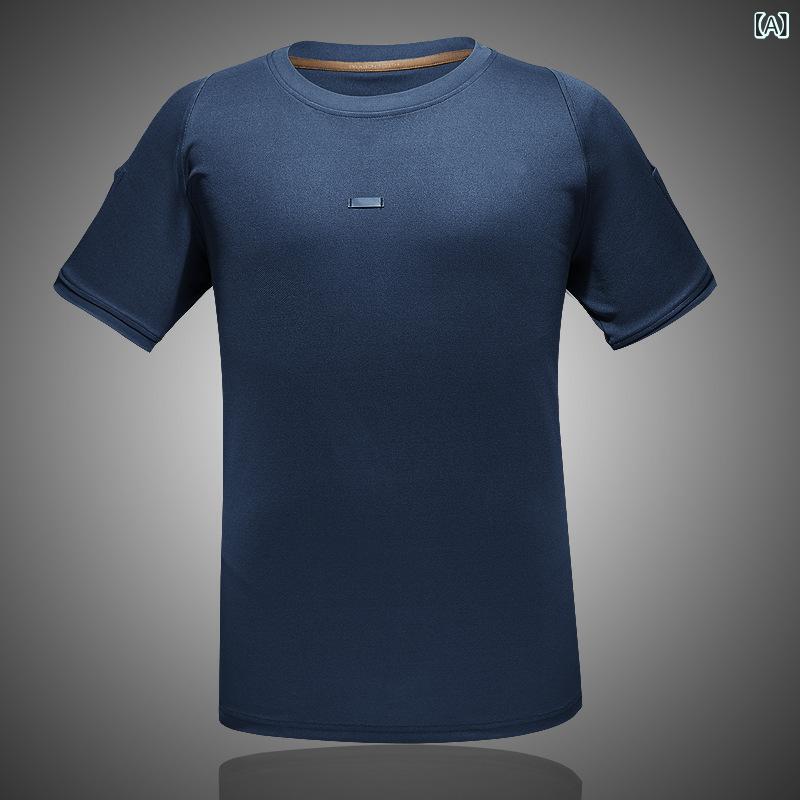 Tシャツ 男性用 速乾性 ストレッチ トレーニング ウェア 登山 アウトドア スポーツ 体能訓練服