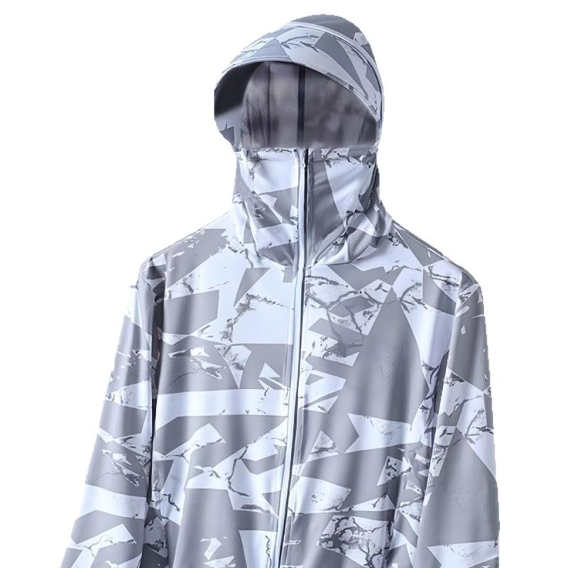 アウター 男性用 接触冷感 迷彩柄 UVカット 紫外線対策 釣り ウェア サイクルウェア 薄手 ジャケット アウトドア