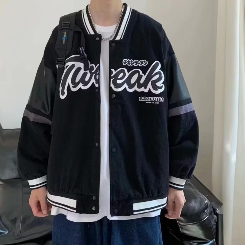 ジャケット 男性用 春秋 日系 レトロ ストリート カジュアル ゆったり 羽織り