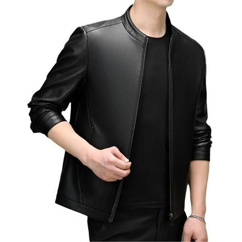 革ジャン メンズ 男性用 レザージャケット 裏起毛 アウター 秋冬 シニア 紳士服 あったか 防寒着 防風 sofapotato-10259219 ソファポテト パッケージ画像