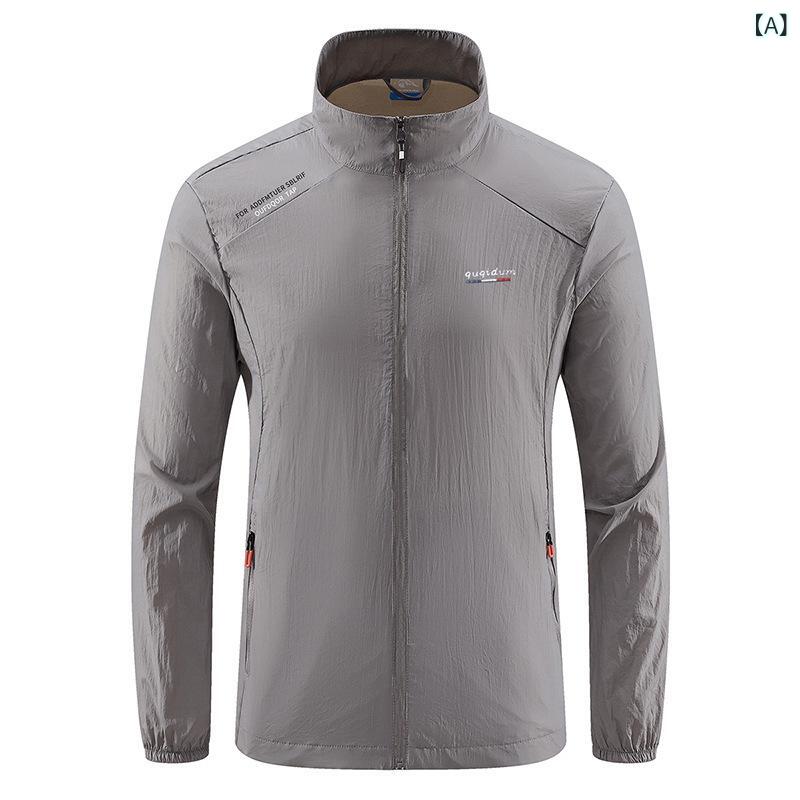 トップス 男性用 UVカット 接触冷感 薄手 フィッシング ウェア 涼感 ラッシュガード パーカー アウトドア