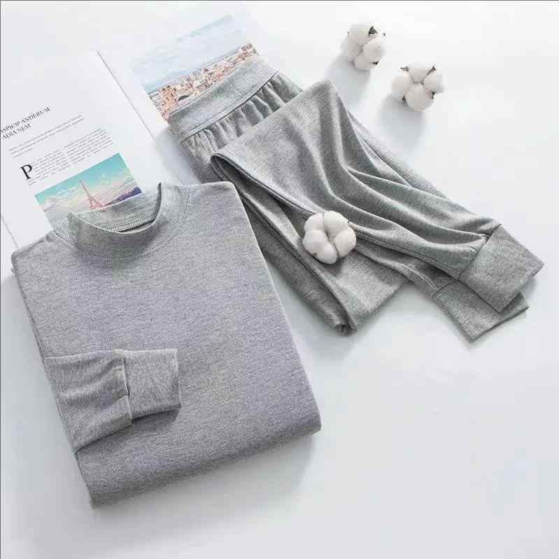 インナー レディース メンズ 秋冬 綿 あったか 薄手 長袖 トップス ズボン 上下セット カットソー