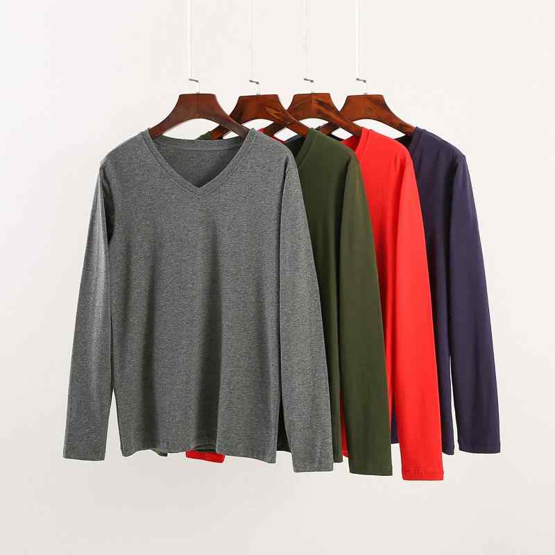シャツ メンズ 男性用 綿 薄手 インナーシャツ 綿 保温 長袖 トップス Vネック コットン あったか 肌着..