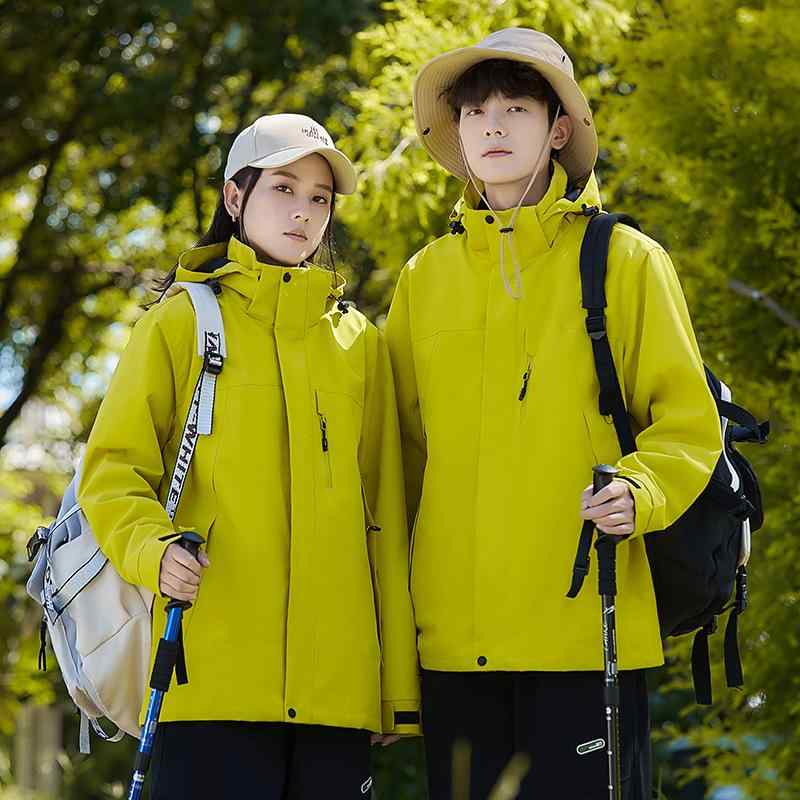 マウンテンパーカー 男性用 アウトドア 防風 スポーツ ジャケット 取り外し可能 ペア ウインドブレーカー