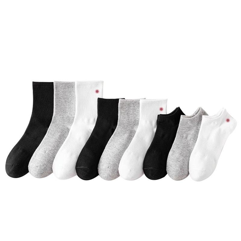 靴下 男性用 秋冬 厚手 吸汗 防臭 スポーツ 白 ミドル丈 リブ2