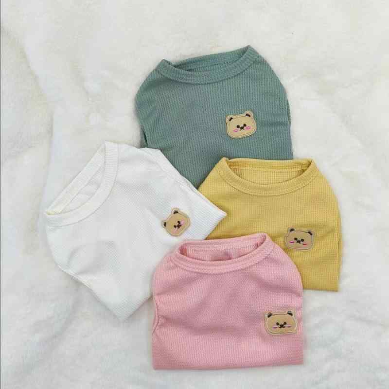 ドッグウェア 春夏 薄手 ワッフル 通気性 ベスト ペット服 犬服 猫 小型犬 伸縮性 テディ ビション フ..