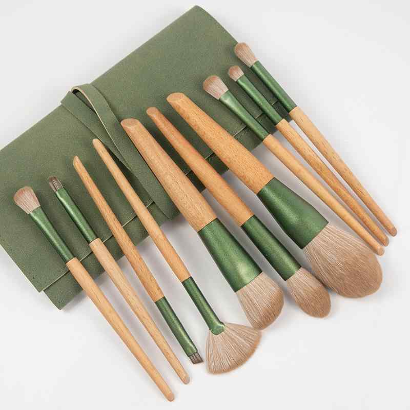 メイクブラシ 10本セット 柔らかい 化粧ブラシ チークブラシ フェイスブラシ ハイライトブラシ アイシャドウブラシ