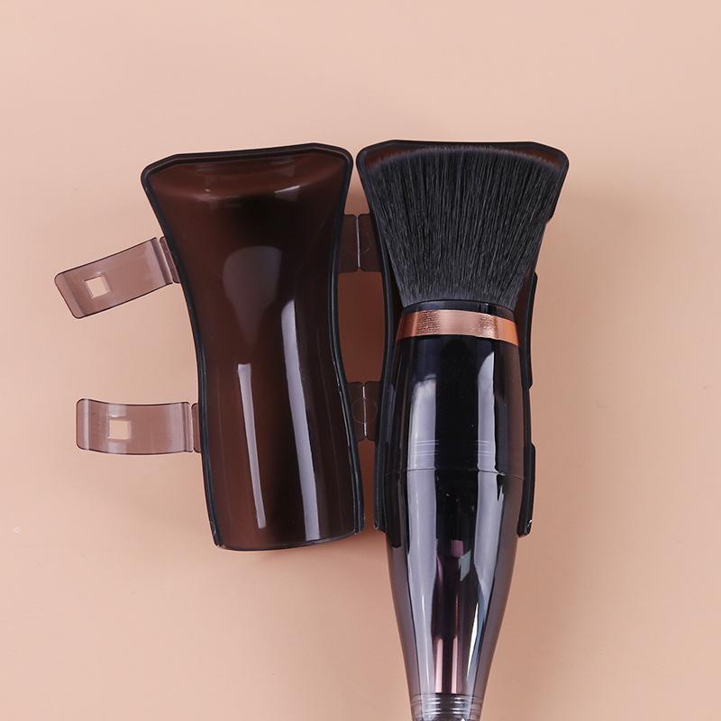メイクブラシ 三色 平型ファンデーションブラシ アイブロウブラシ 携帯用 多機能