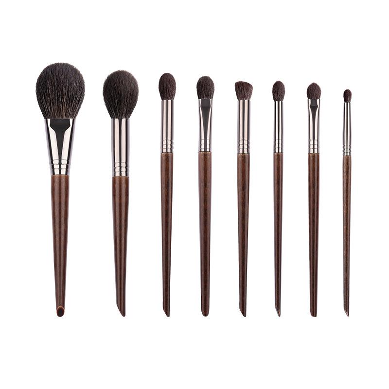 メイクブラシ セット 初心者 8本 動物毛 山羊毛 アイシャドウブラシ チークブラシ