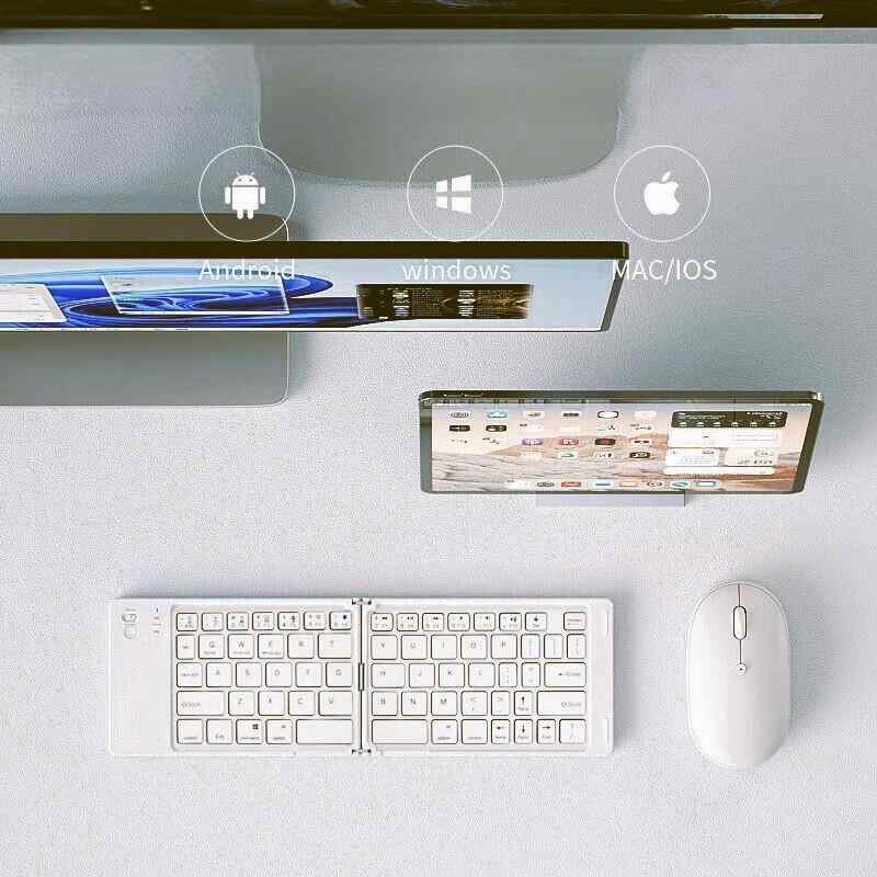 キーボード iPad タブレット スマホ ノートPC 携帯用 ワイヤレス Bluetooth 折りたたみ式 小型 薄型