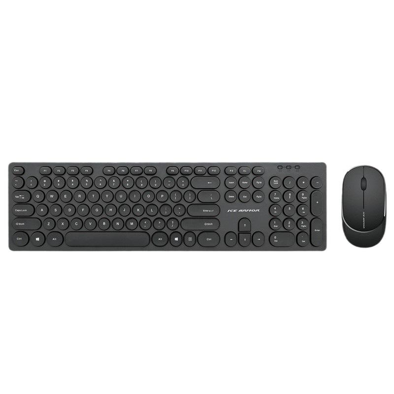 キーボード マウス セット レトロ パンク 丸形 チョコレート ワイヤレス 静音 軽量2