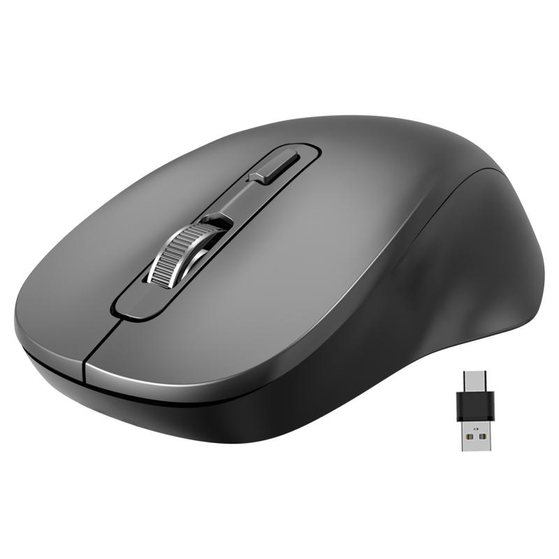 マウス 無線 静音 24G ワイヤレス マウス パソコン PC タブレット 事務用 ブラック