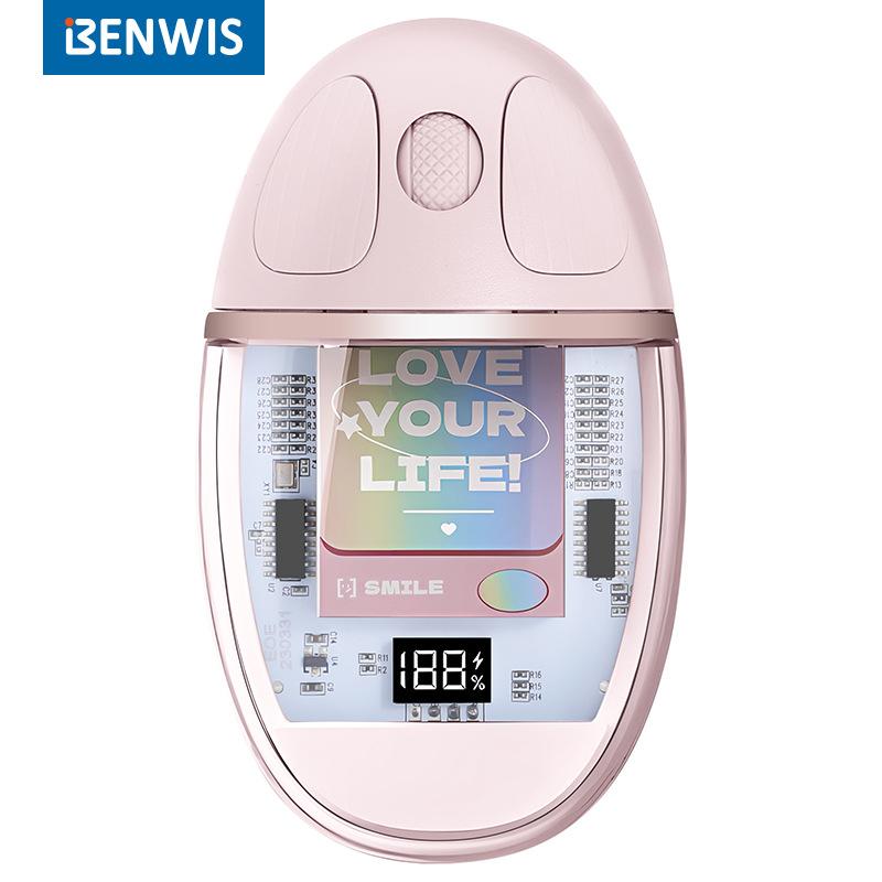 マウス iPad用 ワイヤレス 静音 光学式 透明 Bluetooth PC ノートパソコン 事務作業