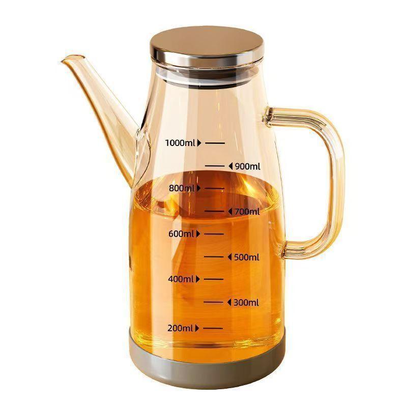 油さし ガラス製 高ホウ素シリコン ガラス 厚手 鷹の口 液だれ防止 醤油 酢 調味料入れ 家庭用