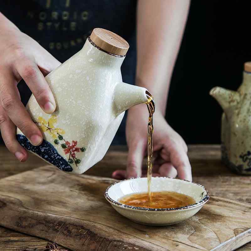 油差し 醤油差し 陶器 オイルボトル ソースボトル ドレッシングボトル 酢 醤油 オイル 調味料入れ 和風..