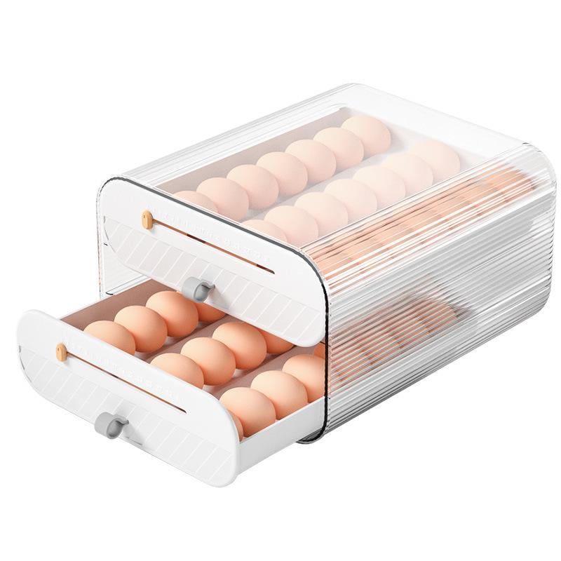 冷蔵庫 卵ケース 36個用 透明 卵入れ 重ね置き可能 整理 卵収納 自動補充 PET素材2