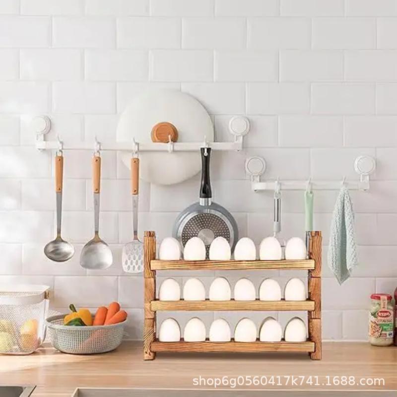木製 卵 収納 ラック キッチン 卵ケース 卵ホルダー 卵入れ 卵置き 卵スタンド 冷蔵庫 整理 卵収納 鶏..