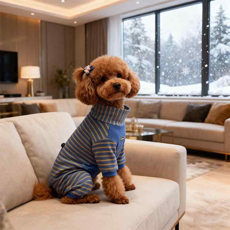 ペット 服 ドッグウェア 犬 猫 兼用 伸縮 性 暖か ハイネック フリース 中型犬 大型犬2