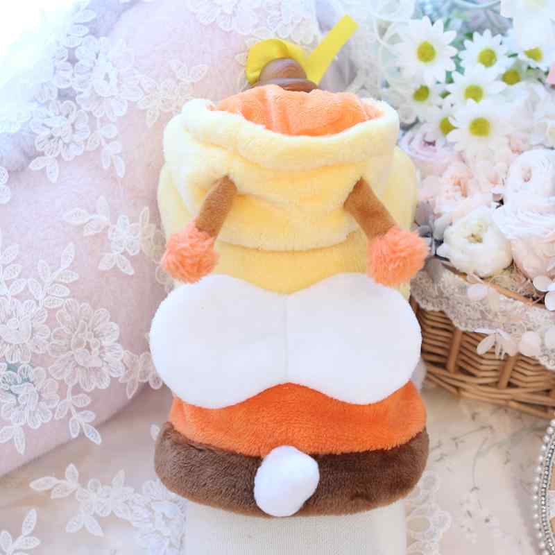 ペット 服 秋冬 ミツバチ 綿入れ 加絨 加厚 犬 服 猫 変身 ポンチョ