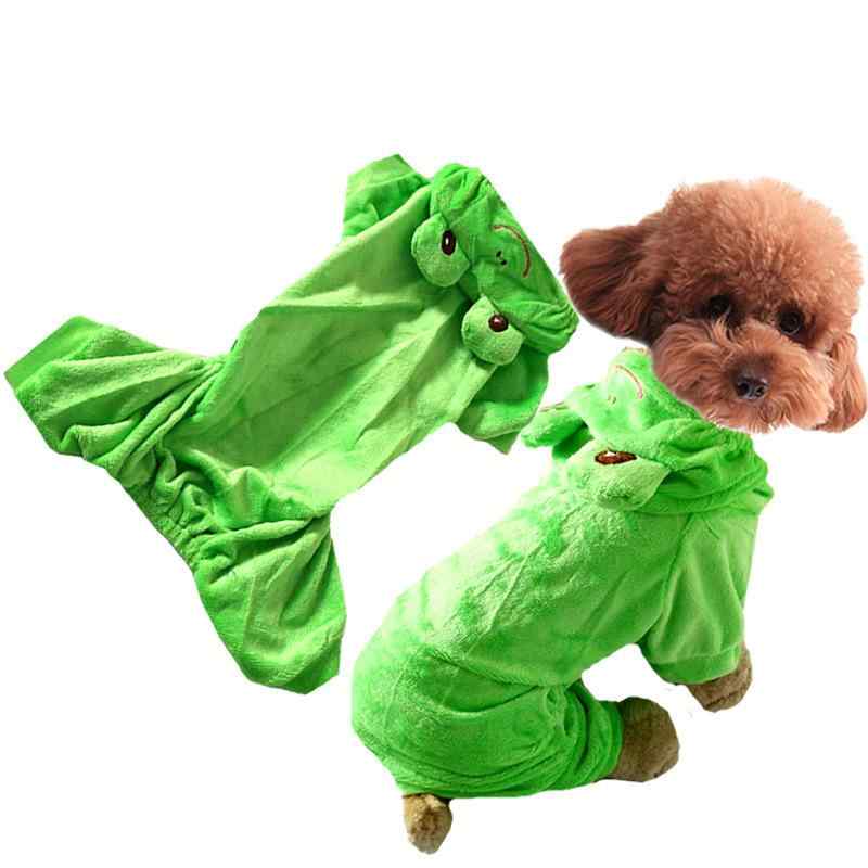 ペット服 犬服 秋冬 四脚 カートゥーン アニマル 動物 犬 ニット セーター 大型犬 かわいい 青蛙