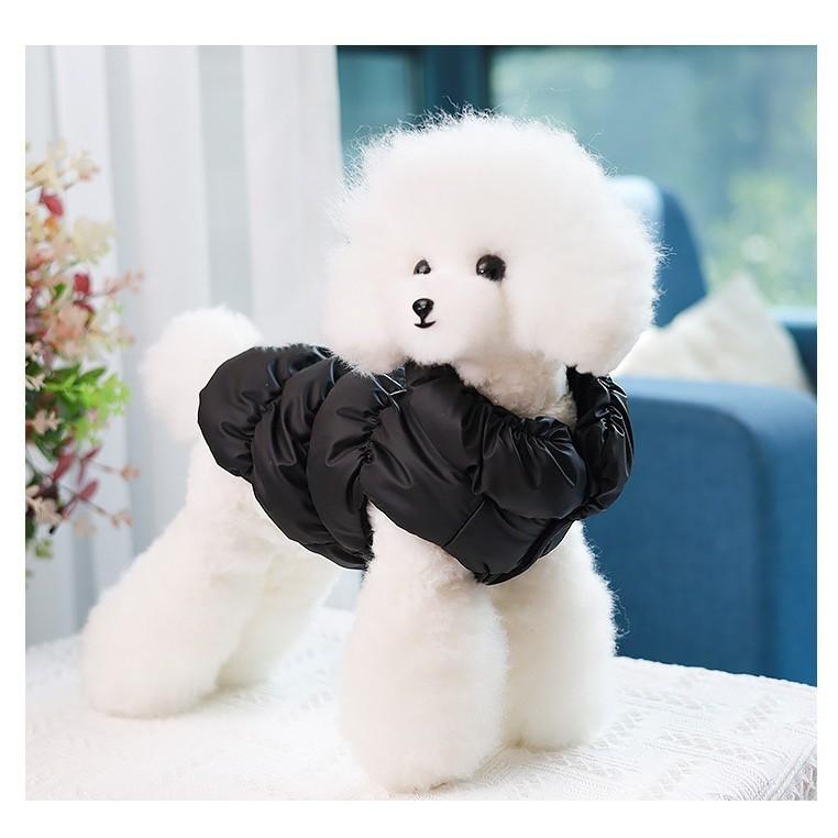 ペット服 秋冬 加厚 保温 ドッグウェア テディ ビション 中小型犬 服 暗釦 スナップボタン