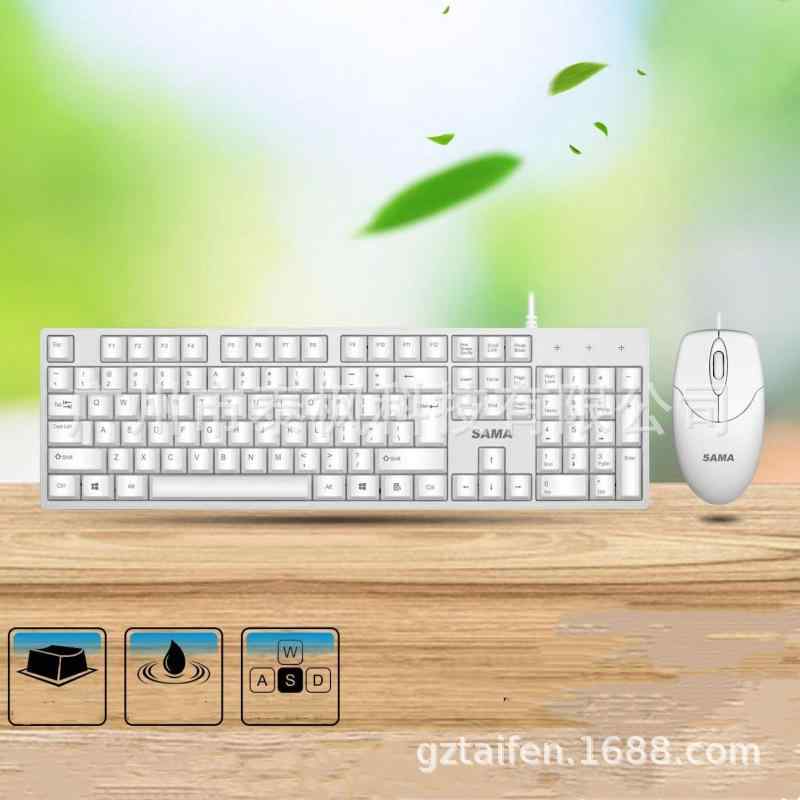 キーボード マウス セット USB 有線 外付け 白 オフィス 事務 作業2