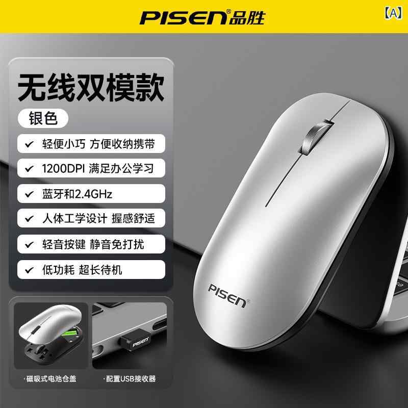 マウス ワイヤレス 静音 Bluetooth 無線 サイレント 24G レシーバー付き PC パソコン デスクトップ 事..