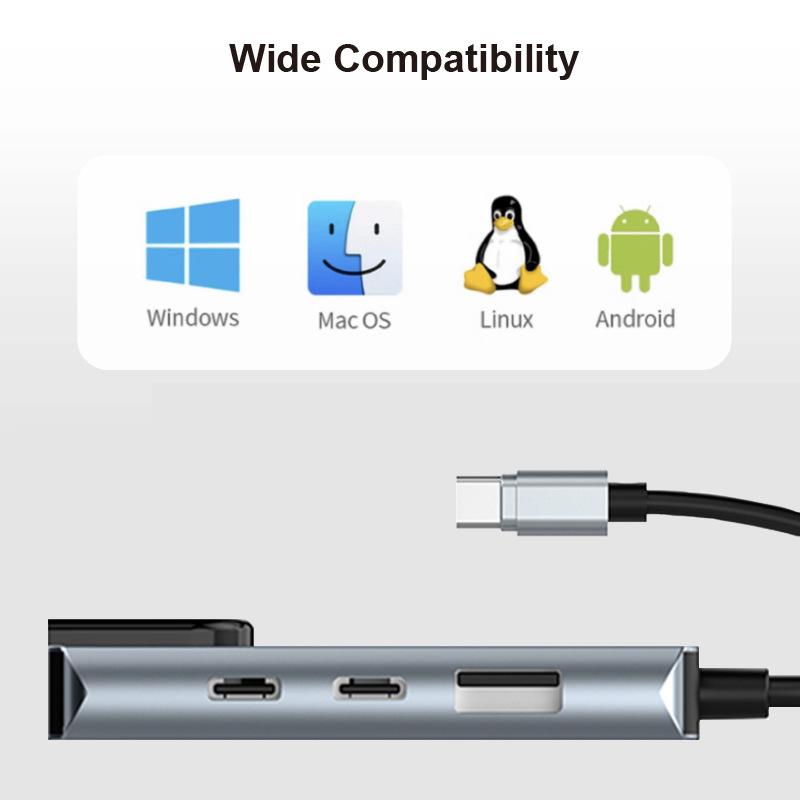 タブレット 周辺機器 Type-C 拡張 ドック HUB ミニ ハブ 有線LAN ポート マウス キーボード 分岐 アダ..