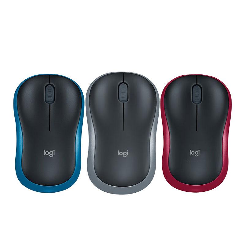 マウス ワイヤレスマウス PC 静音 ブルー レッド グレー 無線 小型 事務用