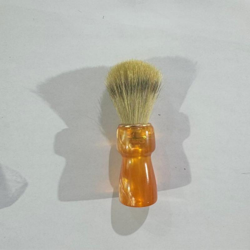 メンズシェービングブラシ 豪華感 泡立ちブラシ 羊毛ブラシ ナイロンブラシ 樹脂ハンドル 男性用 化粧ブラシ
