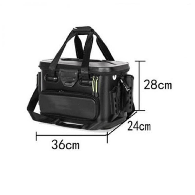 Visame タックルバック 釣りボックス バケツ バッカン 40L EVA素材 多機能 釣り具 釣り用ケース 防災 収納コンテナ タックルバッグ ロッドホルダー付き 大容量 プライヤーホルダー付き (36*24*28cm sofapotato-11255188 ソファポテト サンプル画像2
