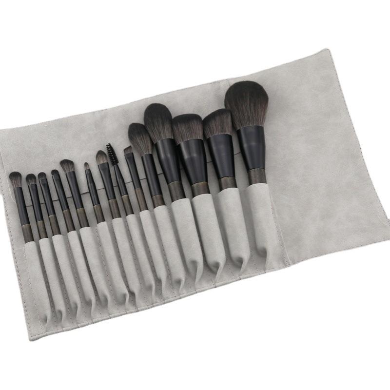メイクブラシ 14本セット 化粧筆 ファンデーションブラシ アイシャドウブラシ ノーズシャドウブラシ 柔らかい動物毛2