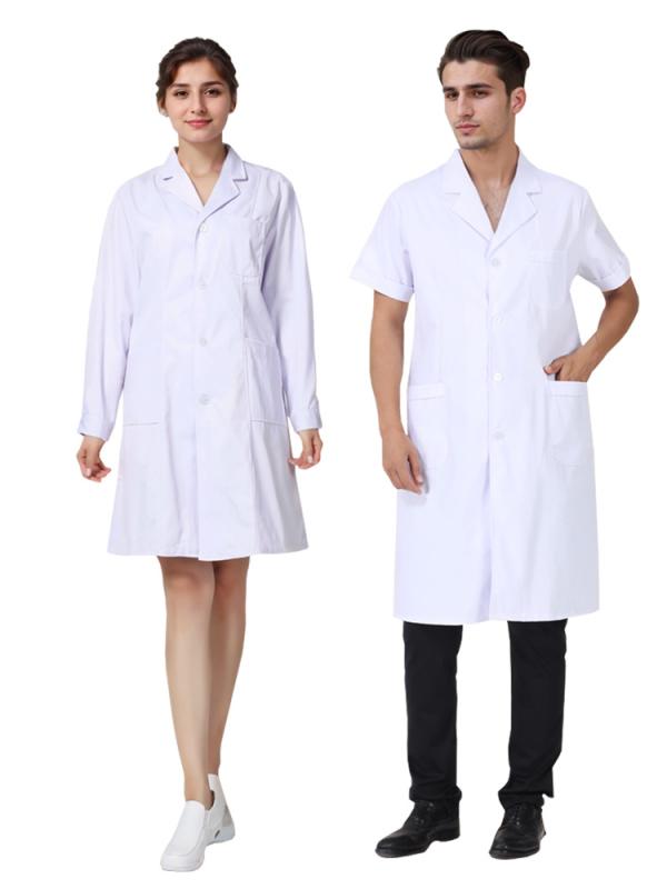 白衣 医師 レディース 長袖 実験衣 化学 医療 美容 作業服 メンズ 長袖 隔離衣 ドクターコート