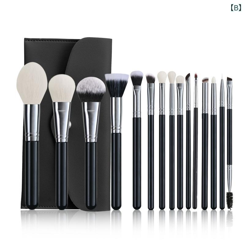 メイクブラシ 15本セット 動物毛 羊毛 アイシャドウブラシ フェイスブラシ factory direct Amazon