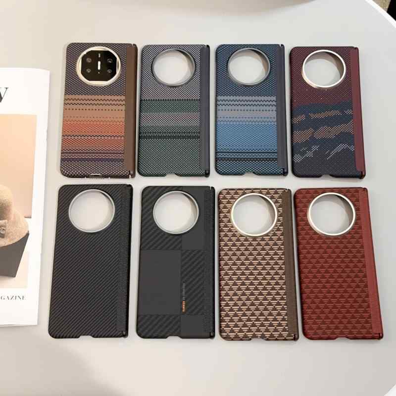 スマホケース Huawei Mate X6 ケブラー柄 磁気吸着 全面保護 耐衝撃 落下防止 スマートフォン カバー