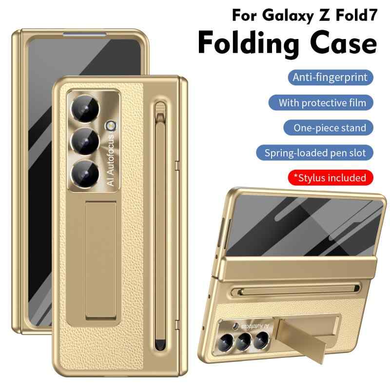 樂天商城 - スマホケース サムスン Galaxy Z Fold 7 6 兼用 カバー フィルム一体型 全面保護 耐衝撃 ペンホルダー付き