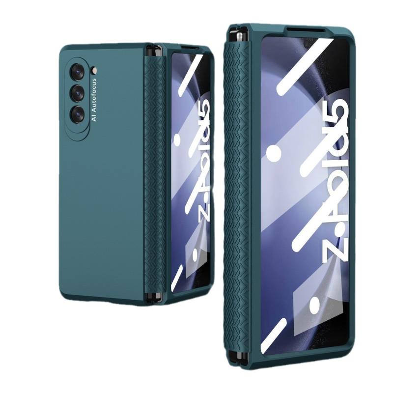 スマホケース Samsung Galaxy Fold5 Fold3 Fold2 TPU 힌지 폴더블 스크린 보호 케이스 一体型 無地