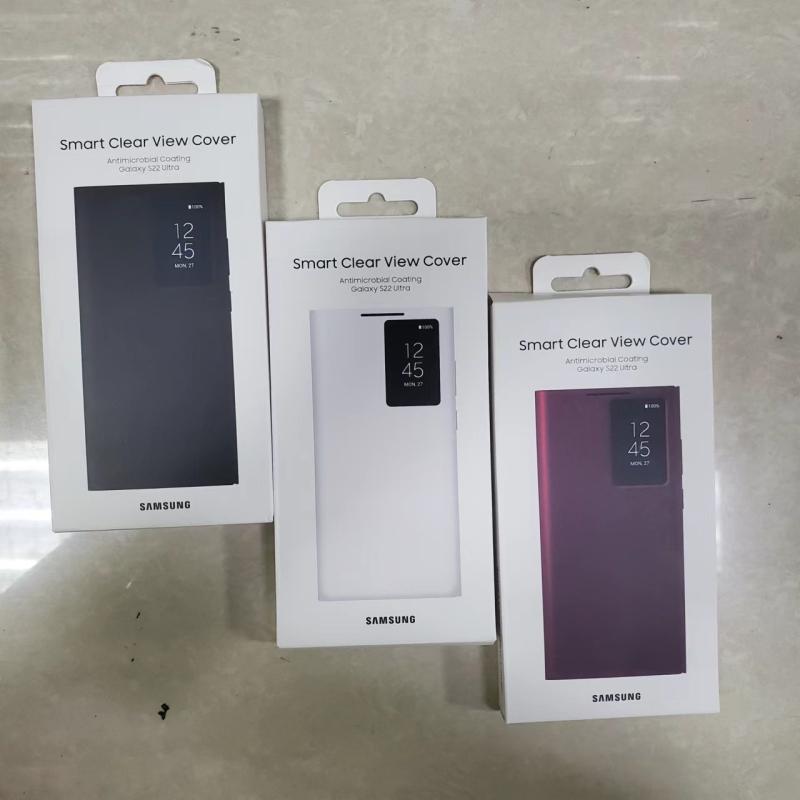 スマホケース サムスン S22Ultra S22+ ミラー 鏡面 フリップ カバー スマート ウィンドウ ビジネス