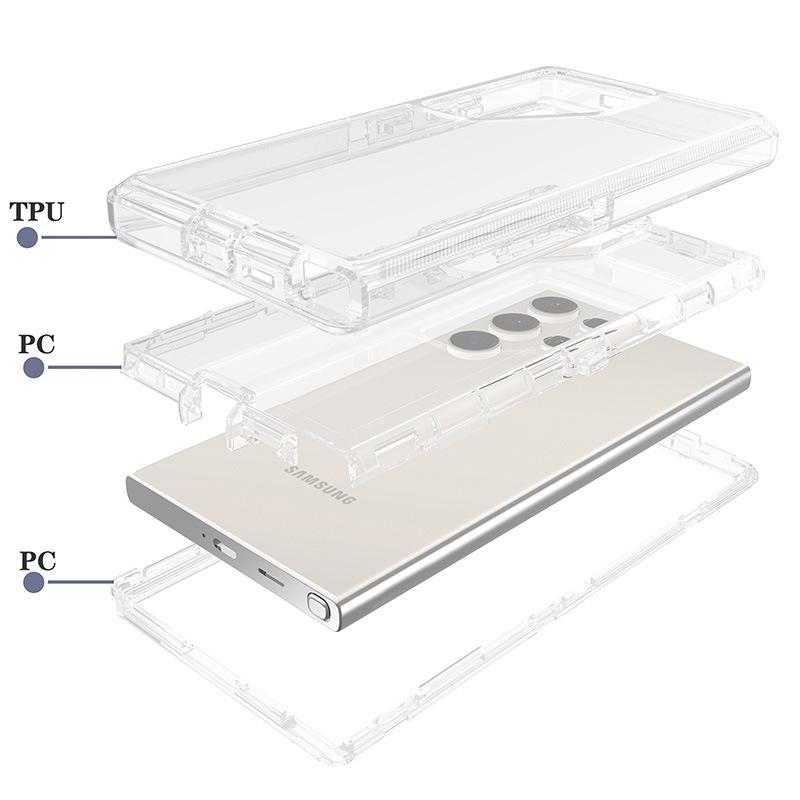 スマホケース Android サムスン Galaxy S25 S23 S20 Plus S24 Ultra 透明 三位一体 耐衝撃 ロボット風 アンドロイド 衝撃吸収 ハードケース