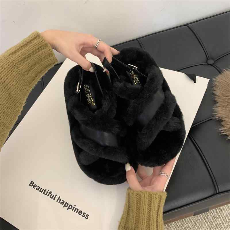 サンダル レディース 厚底 外履き 秋冬 防寒 保温 あったか ボア 滑り止め ファー サンダル スリッパ かわいい ふわふわ