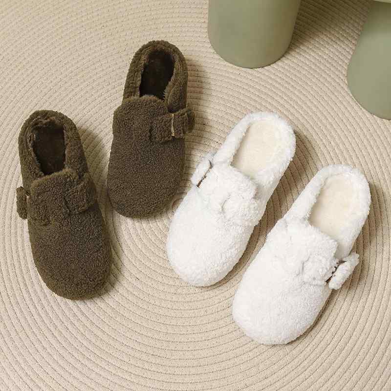 サンダル レディース 秋冬 豪華感 厚底 インヒール 靴 ファー サボ サンダル