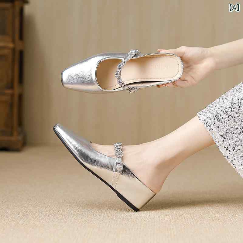 サンダル レディース ミュール 厚底 シルバー スリッパ 履きやすい 歩きやすい 疲れにくい つっかけ 婦人靴 かわいい おしゃれ 普段使い 安定感 美脚