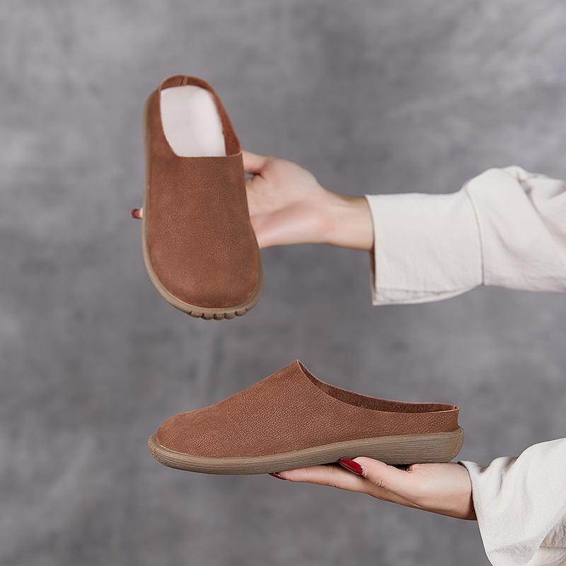 サンダル レディース フラット 牛革 バッグ 柔らかい 履きやすい ローヒール スリッパ つっかけ レザー..